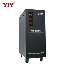 SVC-3-60KVA AC380V Automatic Voltage Regulator Stabilizer 3-Phase 4-Wire MCU Control Overload Protection Servo Type Motor Vertical Colorful Display