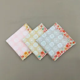 12PCS 43 * 43CM 60s Japan Korea Handkerchief Cotton Print Lady Bandana Fresh Handkerchief