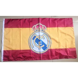 3 x 5 Fuß spanische Flagge mit Logo, individuelle Flaggen, zum Aufhängen, hochwertiger Digitaldruck aus Polyester, Verwendung im Innen- und Außenbereich, Direktversand