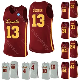 Loyola Ramblers Jersey de basquete NCAA Jerques de basquete da faculdade Marqueles Cameron Krutwig Marquise Kennedy Tom Welch Paxson Wojcik Size S-2xl