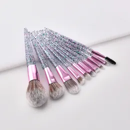 Professional makeup tools & accessories 10pcs make-up brushes set for eyeshadow eyebrow blush cosmetics with opp bag soft nylon head DHL