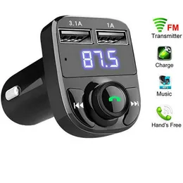 Yüksek Kaliteli FM Verici AUX Modülatör Bluetooth Handsfree Araç Kiti Araba Ses MP3 Çalar ile 3.1A Hızlı Şarj Çift USB Araç Şarj