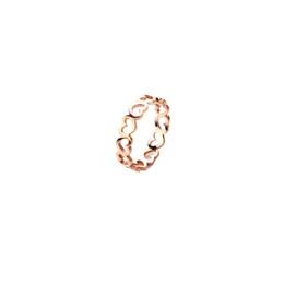 Coreano semplice placcatura amore anello in acciaio al titanio sezione fine selvaggio placcato oro 18 carati anello in oro rosa moda femminile delicato anello selvaggio gioielli