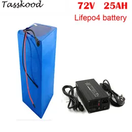 SEM Impostos Personalizado Bateria de Lítio 72v 25ah Lifepo4 Para BicicLeta Elétrica + 5A Caregador