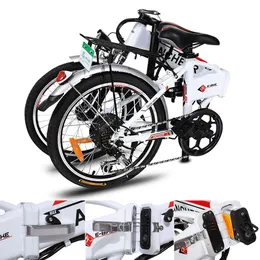 2020 Quality 20 inch 7 Speed EBike Folding Aluminum Alloy Bike Lithium Battery Electric Bike Bicycle City Cycling Electric Bicycle4877#