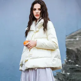 Fashion-Winter Cotton Polded Jacket Urban Gypsy Oregelbunden Fast Färg Snö Använd Varma Coats Overcoat Kvinna Outwear Plus Storlek 2XL