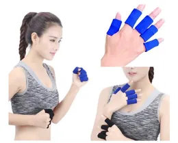 Discount 2019 Nylon sports health care fingerguard basketball fingerguard a set of 10 sports protectors Sports Safety exercise breathable