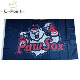 Milb Pawtucket Red Sox Flag 3 * 5FT (90cm * 150cm) Poliéster Banner Decoração Flying Home Garden Festive presentes