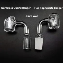 DHL Domeless Banger Quartz ou Flap Top Opaco Conjunta Banger De Quartzo Unhas 4mm Masculino Feminino 10mm / 14mm / 18mm Banger De Quartzo Para Dab Rigs