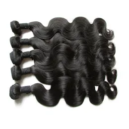 Original Cuticle inriktad brasiliansk Virgin Hair Body Wave 5 Bundles 500g Obehandlad Human Hair Bundle Weave Natural Color Cut från en givare