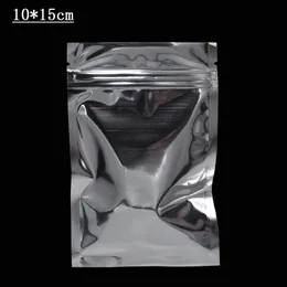 10 * 15cm Återställbar aluminiumfolie Förpackningspåse Självförsegling Mylar Zip Lock Förpackning Väskor Återförsäljbar Mat Snack Förvaringspaket Pouches 100pcs / Lot