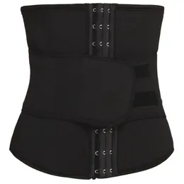 Premium midja tränare girdle mage shapewear band med krok en rem dubbelkontroll fitness bastu svett bälten underkläder korsett cincher body shaper dhl gratis