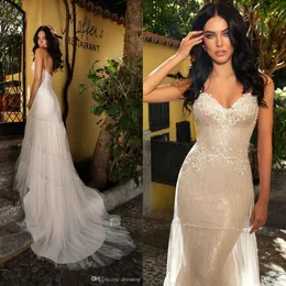 Innocentia Mermaid Wedding Dresses Sweetheart Lace Bridal Gowns Sweep Train Backless Plus Size Beach Wedding Dress Cheap