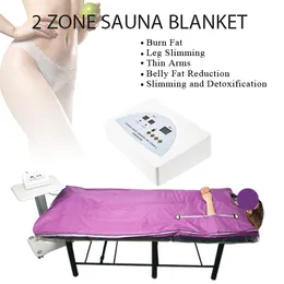 Hot Sale model 2 Zone FIR Sauna FAR Infrared BODY SLIMMING Sauna Blanket Slimming Machine heating therapy equipment