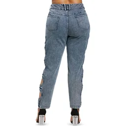 Plus Size High Waisted Jeans with Zipper Detail - Chic
