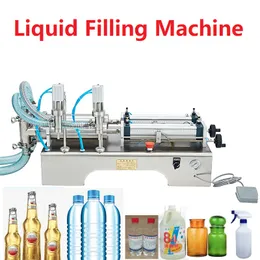100-1000ml 110V Automatic Electric liquid filling machine Pneumatic Double Heads Stainless steel Shampoo Perfume Wine bottle liquid filler