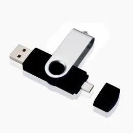 J-Boxing 블랙 16GB OTG USB 플래시 드라이브 스위블 듀얼 포트 메모리 스틱 엄지 드라이브 드라이브 컴퓨터 Android 스마트 폰 태블릿 MacBook