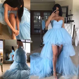 Skye Blue Light High Low A Line Prom Dresses Long Sweetheart Tiered Tulle Formal Dress Evening Wear Party Gowns Ogstuff Robes De Soire