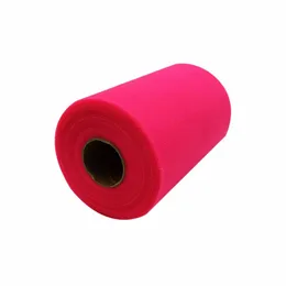 Wholesale- 26色ピック結婚式C-TuleLlo Roll 6inch * 100 yardチュールロールスプールファブリックTutu diyスカートギフトクラフトパーティーボウチュールロール