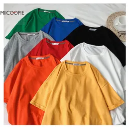 Miicoopie Summer Mens Cotton T-shirt Solid Color Oversize T-shirt 8 Colors Available Casual Tops Tee Raglan T Shirt Kpop