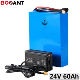 customized Large capacity 60Ah 24V 1000W electric bike LiFePo4 battery 32700 cell 8S 24V ebike LiFePo4 battery with 5A Charger