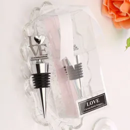 Letter LOVE Metal Wine Bottle Stopper with Gift Box Marriage Gifts and Wedding Party Favors W9500