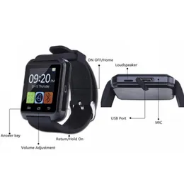 Oryginalny U8 Smart Watch Bluetooth Elektroniczny Tracker Smart Wristwatch Obsługuje Phone Callling Passometer Bransoletka dla iPhone Android