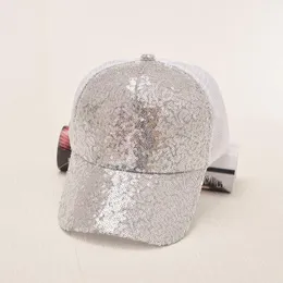 2019 Fashion Sequins Paillette Bling Shinning Mesh Baseball Cap Adjustable Women Girls Cap Hats For Party Club