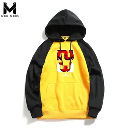 Mäns Nya Bull Head 23 Skriv ut Stitching Hooded Långärmad Mens Hoodies Mode Märke Slim Jogger Män Hoodies Sweatshirts