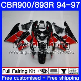 Kit For HONDA CBR900RR CBR 893RR Stock red hot 1994 1995 1996 1997 Body 260HM.25 CBR 893 CBR900 RR CBR893 RR CBR893RR 94 95 96 97 Fairing