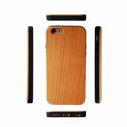 Factory Wholesale Wood Phone Case för iPhone 6 / 6S / 6Plus trä bambu lock för Apple iPhone X / XS / 7 / XR / XSMAX Wood + TPU Back Fodral