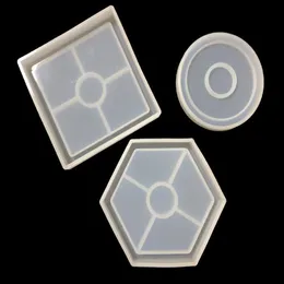 100pcs Silikon-Form-Coaster Resin Casting Schmucksachen, die Form-Werkzeug-Kunst-DIY Handgefertigte Mold Kerze für Hauptdekor