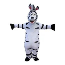 2019 Factory Hot Sale Zebra Mascot Cartoon Animal Mascot Kostymer Halloween Kostym Fany Klänning Vuxen Storlek Gratis frakt