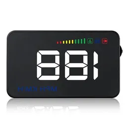 A500 3.5 بوصة OBD2 HUD عرض سيارة مركبة شاشة درجة حرارة المياه إنذار سيارة عداد السرعة الإنذار - أسود