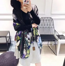 Selling high quality high-end luxury women designers silk scarf fashion lady spring and summer new printed scarf 180*90cm D005