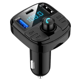 Auto FM Transmitter 5.0 CarKit MP3 Audio Music Player Handsfree Type C Charging Quick Charge QC3.0 Car Charger