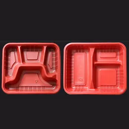 Contenitori da asporto usa e getta Lunch Box Forniture per microonde Contenitori per alimenti in plastica riutilizzabili da 3 o 4 scomparti con Li2863