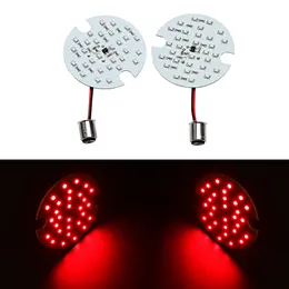 Freeshipping Motorcycle 1 Par / 2 st Bulb Röd för Harley Touring 1157 LED Daytime Turn Signal Panel Light Drl Bay15D