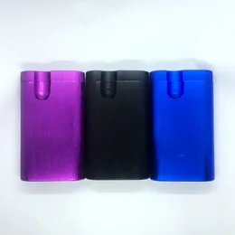 Kit de caixa de armazenamento rotativo Mola pop-up automática com forma vazia de cigarro de metal Tubo Tubo Jar portátil Design inovador para tabaco de ervas