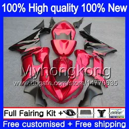 Body For KAWASAKI ZX-600 ZX 6R 600CC 6 R ZX636 2005 2006 210MY.0 ZX-636 600 CC ZX6R 05 06 ZX600 ZX 636 ZX-6R 05 06 Fairing kit Red flames