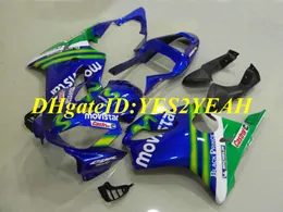 Honda CBR600F4I için enjeksiyon kalıp Kaporta kiti 01 02 03 CBR600 F4I 2001 2002 2003 ABS Mavi yeşil Fairings set + Hediyeler HY35