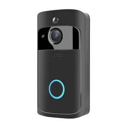 Trådlös WiFi Video Doorbell Smartphone fjärrkamera 2-vägs ljud Hem Säkerhet Rainproof