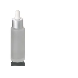 Partihandel 20ml Frostat Glass Essence Dropper Bottle Flytande Glas Kosmetisk Tom Flaska 100st / Lot