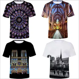 Notre Dame De Paris T-Shirt 3D Print Tops Summer Women Men Clothes Female Casual Short Sleeve Shirts Plus Size Blusas Costume Vestidos B5117