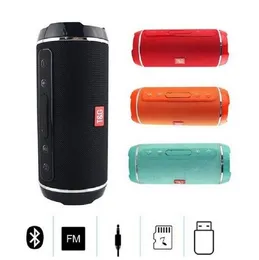 TG116 Double Horn Cloth Net Bluetooth Trådlös högtalare Mini Portable Speaker Support TF-kort Handfri MIC stereo för mobiltelefon 2019