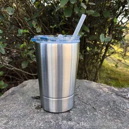 copo de aço inoxidável garrafa de aço inoxidável copos 12 onças de água sippy com tampa de parede dupla com isolamento a vácuo Caneca do curso de água do copo de café
