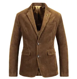Men's Suits & Blazers Mens Suit Retro Fashion Casual Corduroy Slim Fit Solid Color Male Personality Jacket Large Size M-4XL
