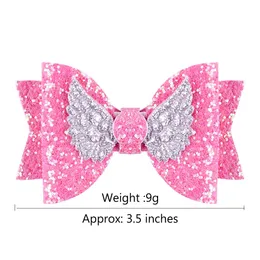 New Kids Hair Bows Accessories Sets Sequin Angel Wing Design Bow Boutique Accessory Barrettes Girls Hair Pin Set Hairs Clips