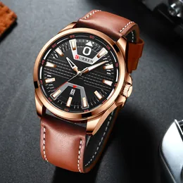 Creative Clock Watch Man Fashion Luxury Watch Brand Curren Leather Quartz Business Wristwatch Auto Date Relogio Masculino229r