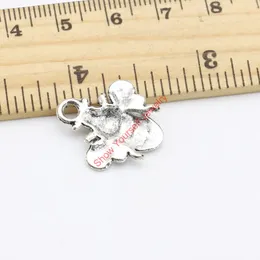 Partihandel - Silver pläterade bee charms hängsmycken för smycken gör DIY handgjorda hantverk 21x20mm smycken gör DIY